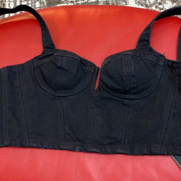 GRLFRND Ariel Denim Bralette Top - Picture 5 of 6